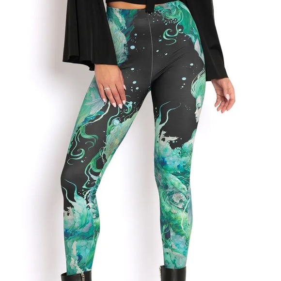 Blackmilk “MERMAID HWMF LEGGINGS - LIMITED” Size Medium M NWT - Picture 7 of 13